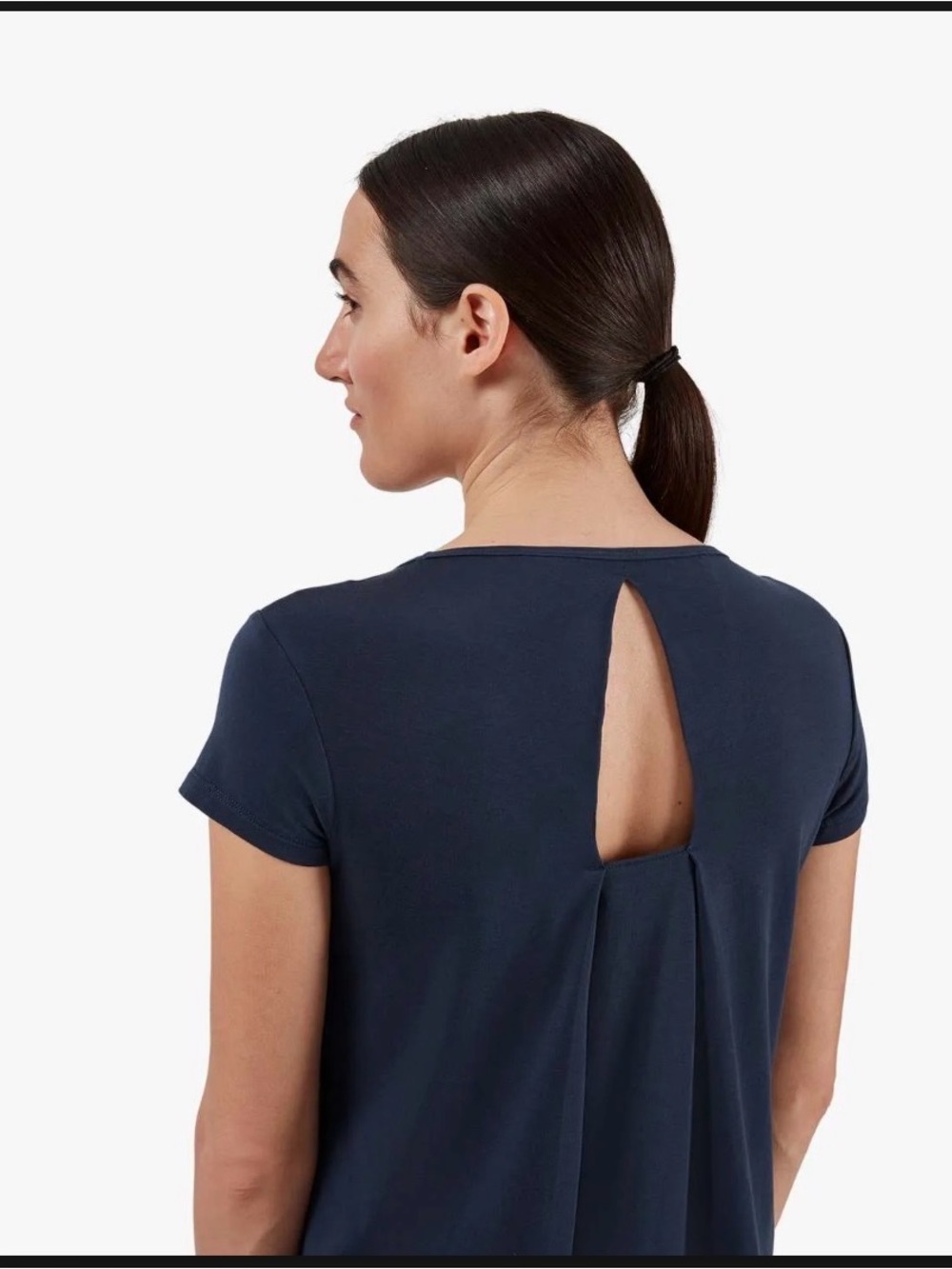 On Running Navy Short Sleeve Women's Performance Tee - Picture 2 of 10